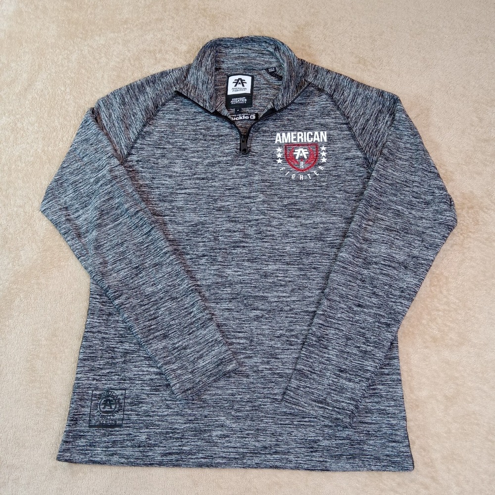American Fighter 1/4‎ Zip Pull Over Long Sleeve Men's Small Black